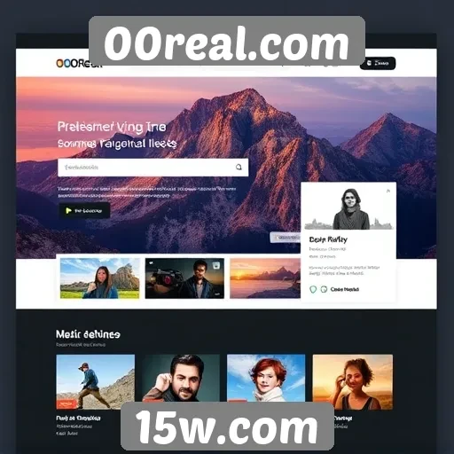Análise da interface do site 00real.com